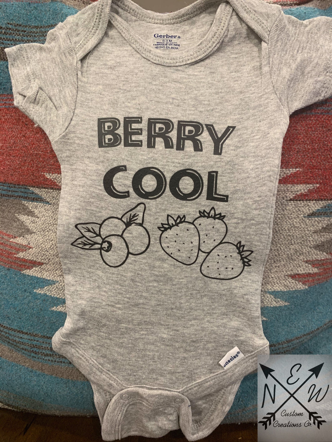 Berry Cool Novelty 100% Cotton Baby Bodysuit