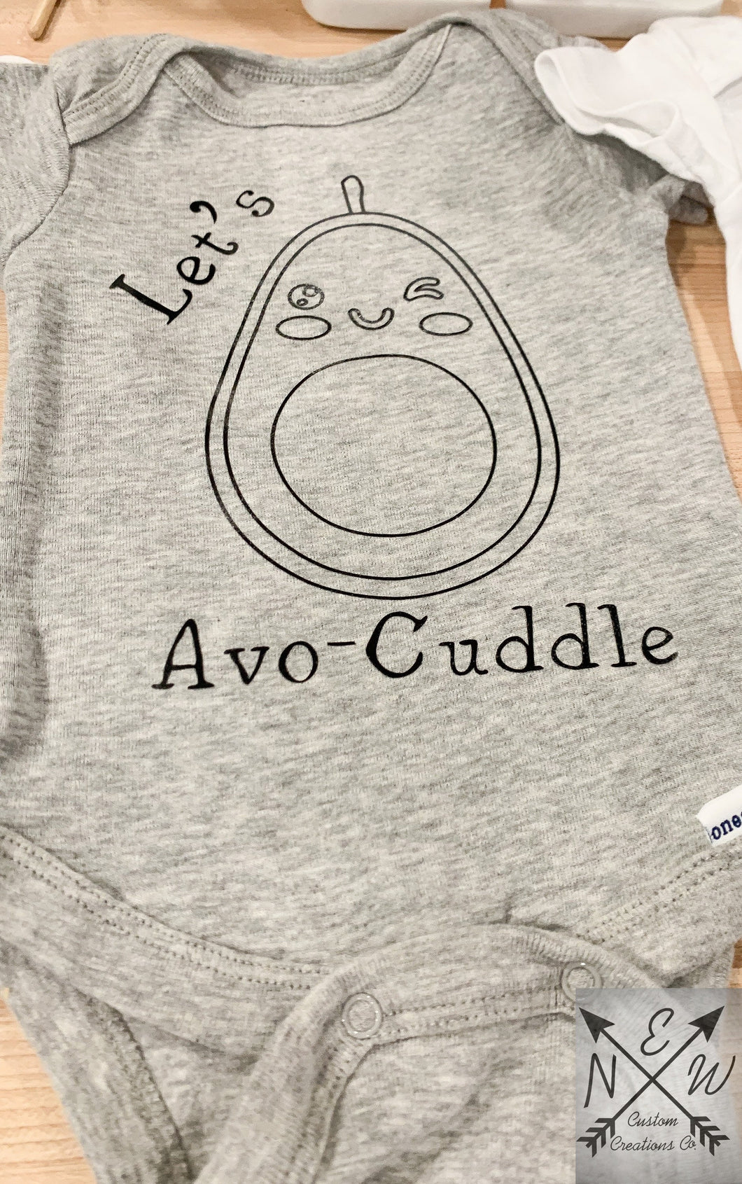 Let’s Avo-Cuddle 100% Cotton Novelty Baby Bodysuit