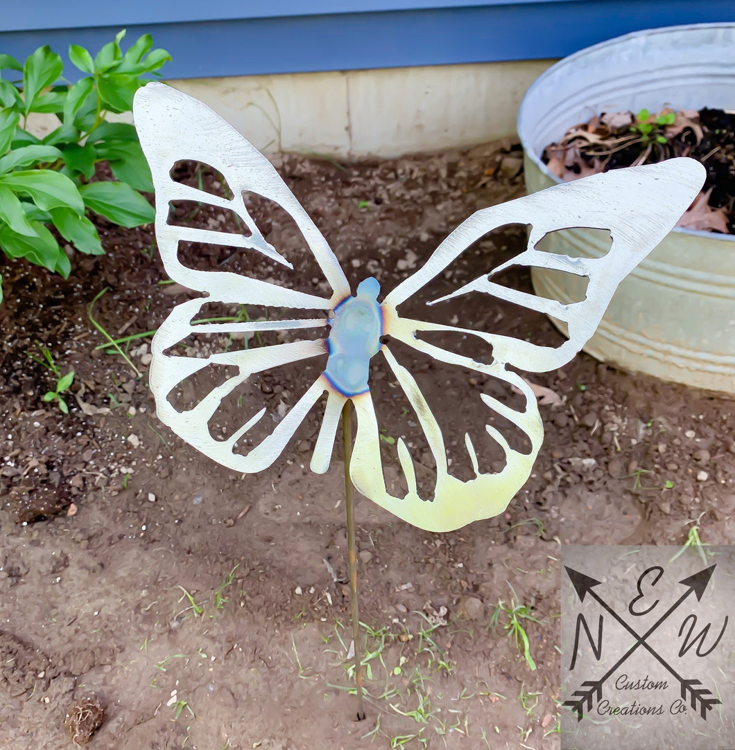 Metal Art Monarch Butterfly Garden Stake