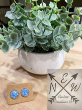 Load image into Gallery viewer, Vibrant Periwinkle Chunky Glitter Stud Earring with Push-back Closure
