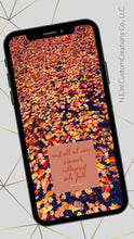 Load image into Gallery viewer, Fall Leaves with Oscar Wilde Quote Digital Download Phone/Tablet Wallpaper or Background/Fall vibes
